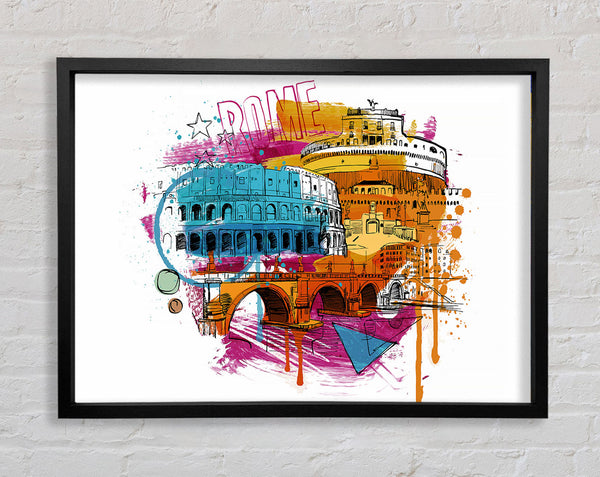 Rainbow City 1 Framed Print