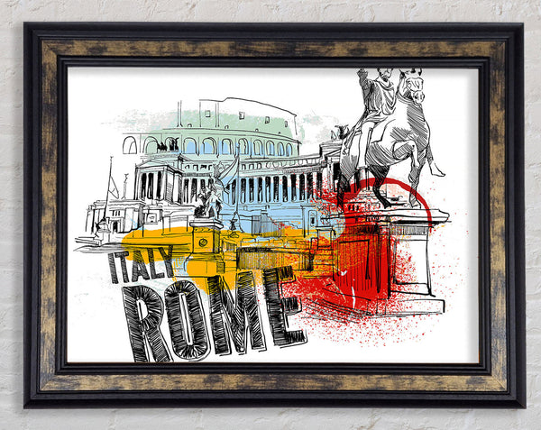 Monuments Of The City Framed Print