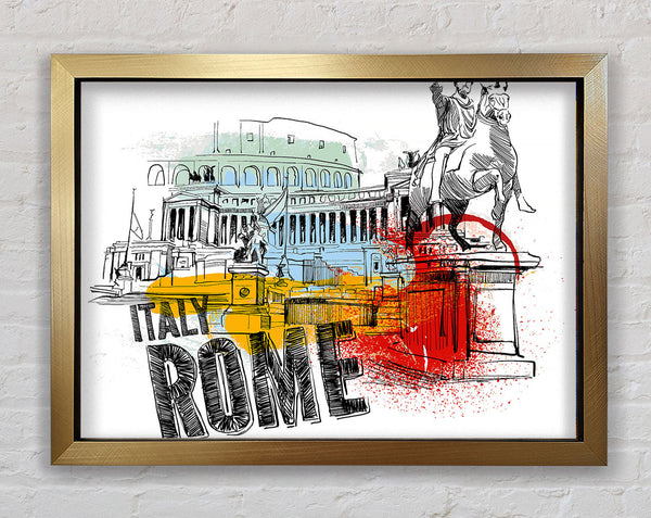 Monuments Of The City Framed Print