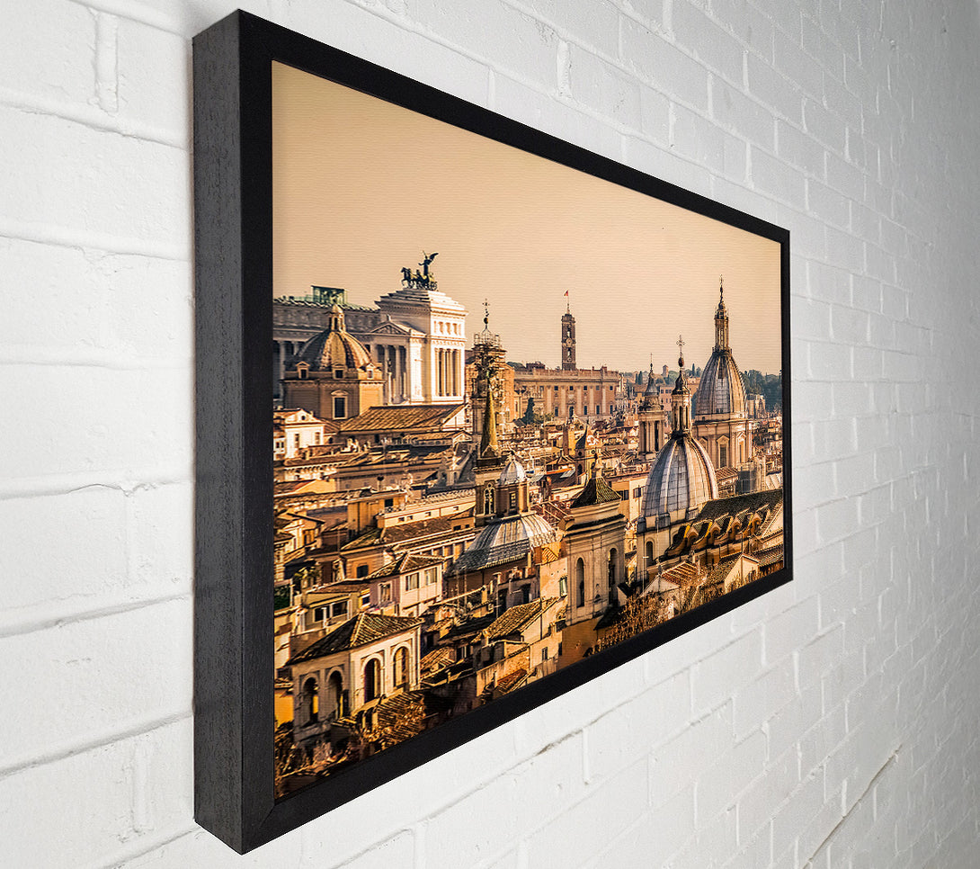  A Canvas Print of Ancient Buildings At Sunset Canvas Print