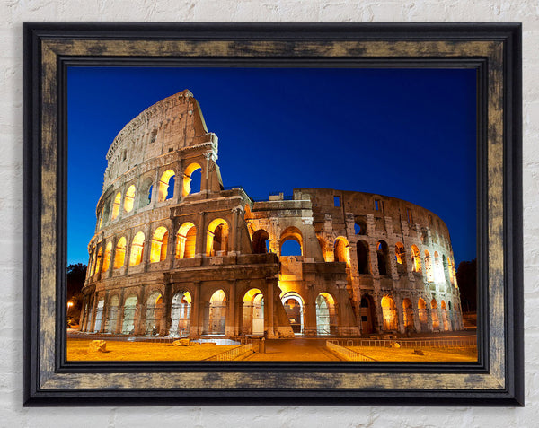 Colosseum Under The Twilight Framed Print