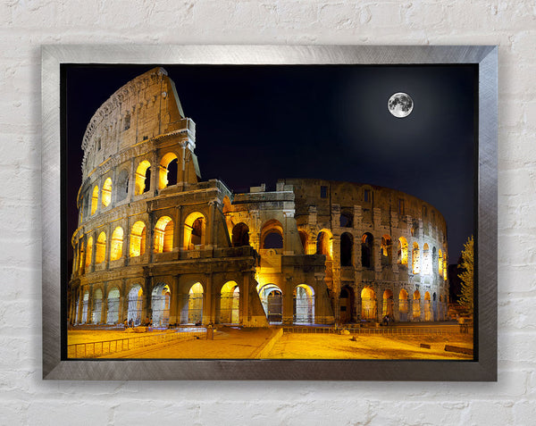 Colosseum Moonlit Night Framed Print