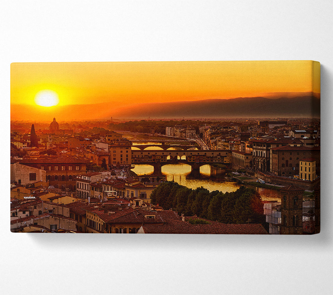  A Canvas Print of Sunset Over The Ancient Canvas Print