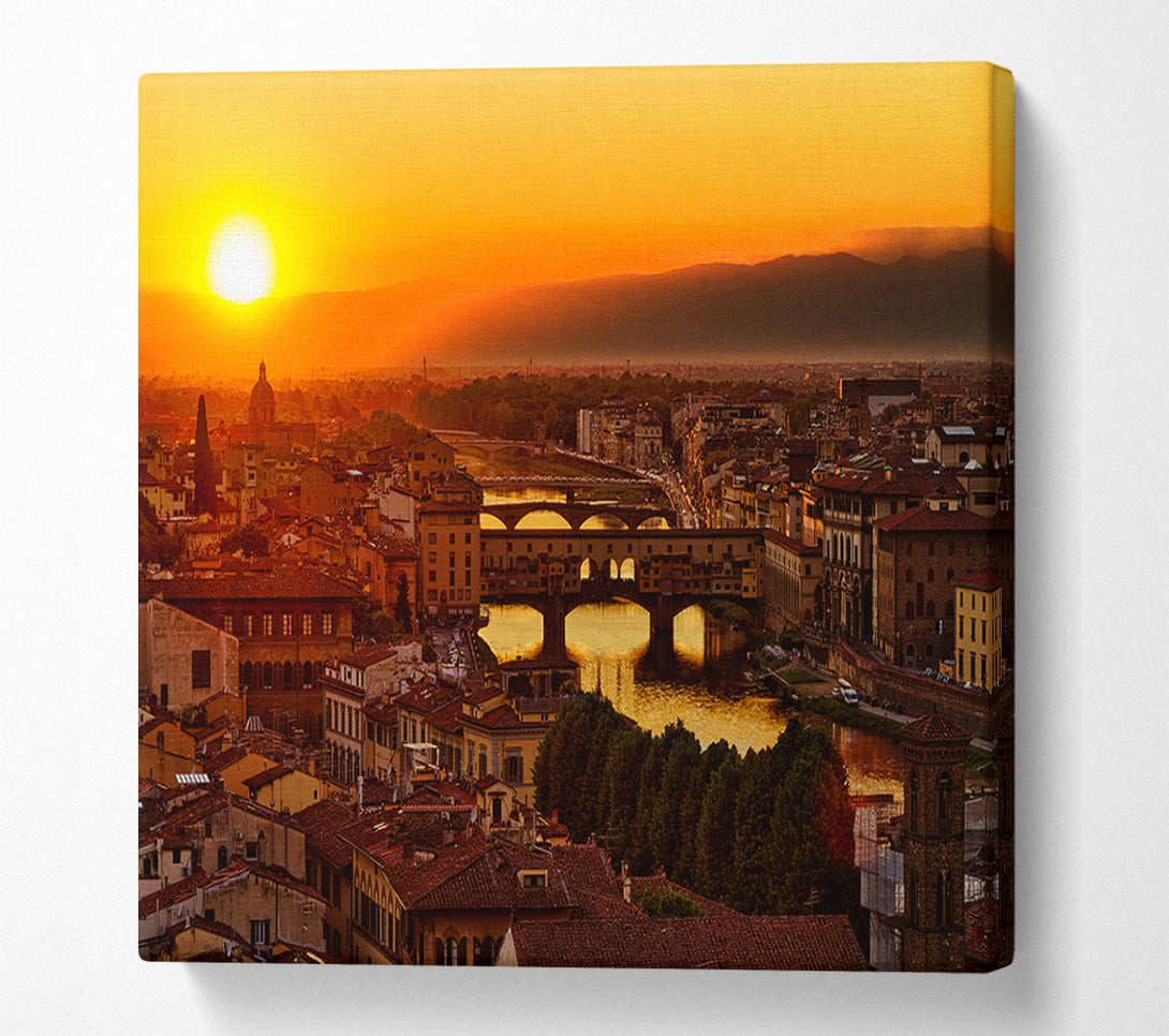  A Canvas Print of Sunset Over The Ancient Canvas Print