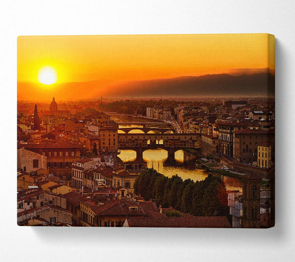  A Canvas Print of Sunset Over The Ancient Canvas Print