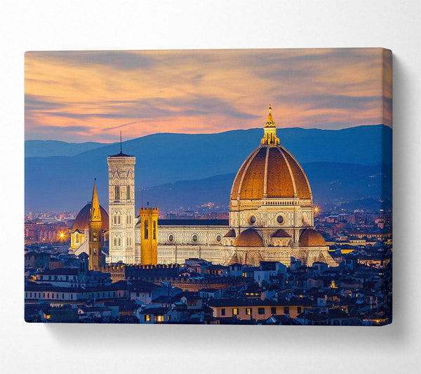  A Canvas Print of St Peter's Basilica Night Glow Canvas Print