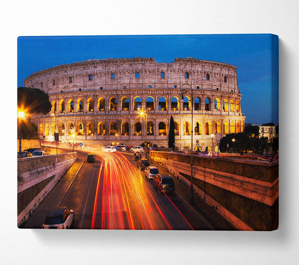  A Canvas Print of Colosseum Night Speed Canvas Art