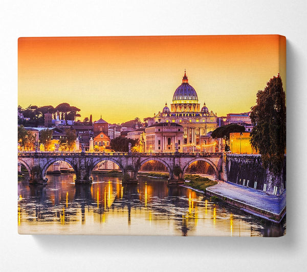  A Canvas Print of Over The Water To The Ancient City Canvas Print