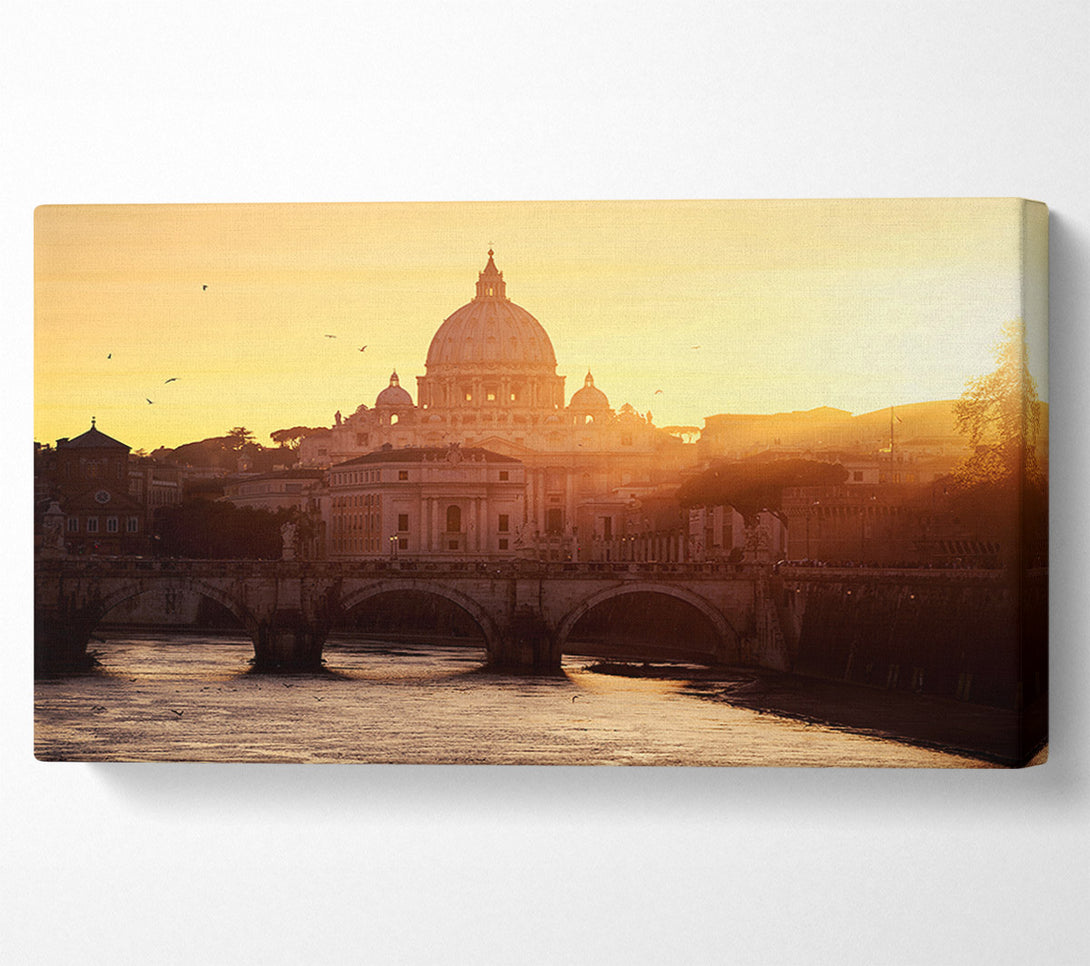  A Canvas Print of Sunrise Over The Beautiful Canvas Art