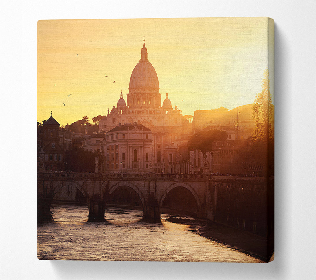  A Canvas Print of Sunrise Over The Beautiful Canvas Art