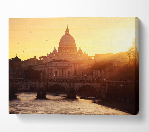  A Canvas Print of Sunrise Over The Beautiful Canvas Art
