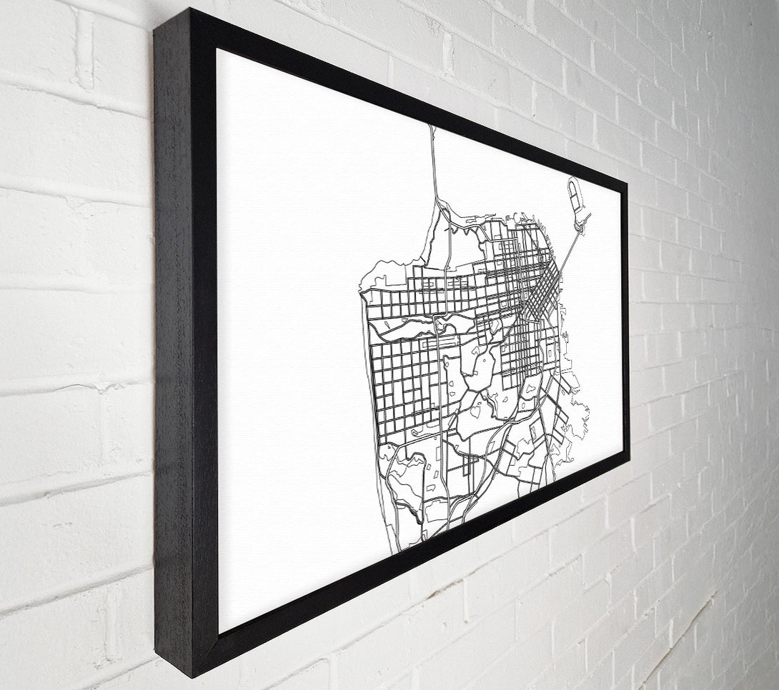  A Canvas Print of Map Of The City 2 Canvas Wall Art