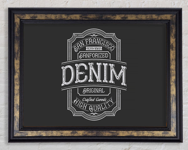 Denim Poster Framed Print