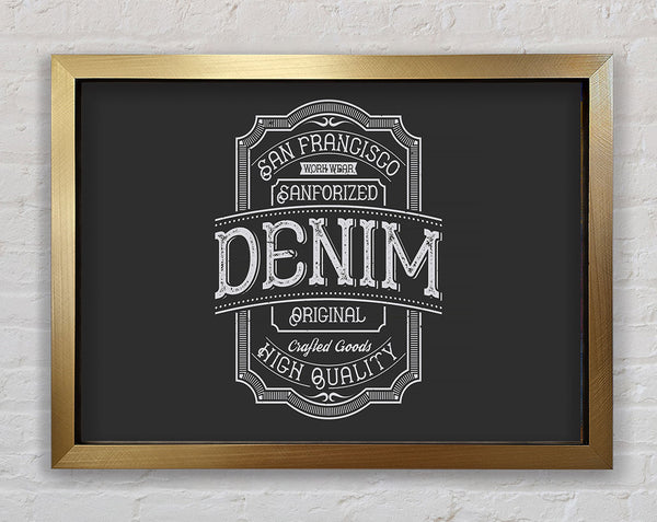 Denim Poster Framed Print
