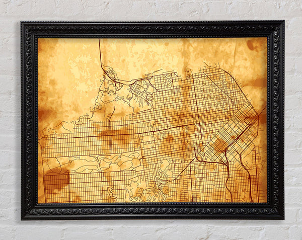 Map Of The City 3 Framed Print