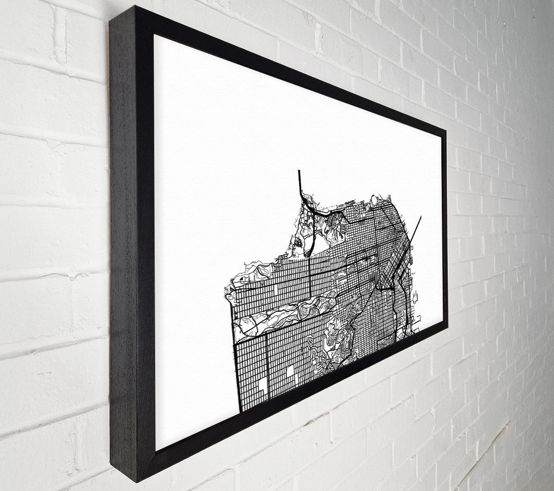  A Canvas Print of Map Of The City 5 Canvas Wall Art