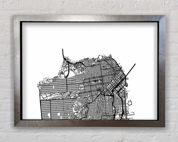 Map Of The City 5 Framed Print
