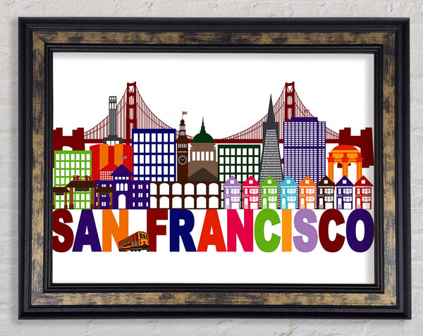 Outline Of The City 2 Framed Print