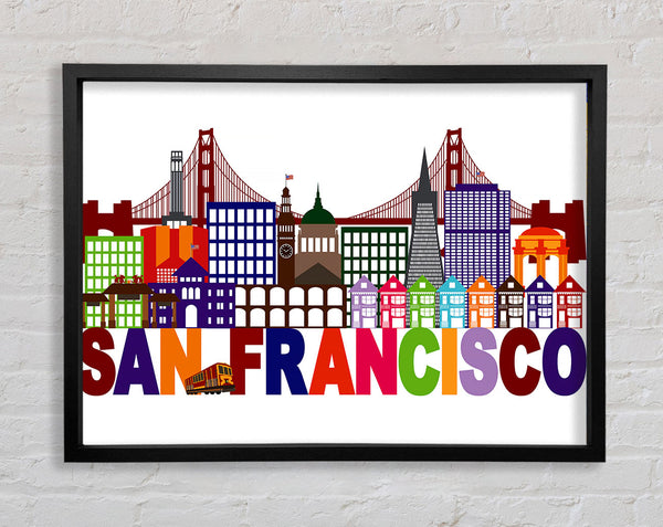 Outline Of The City 2 Framed Print