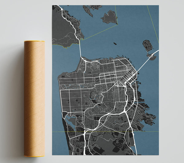 Map Of The City 6 Print