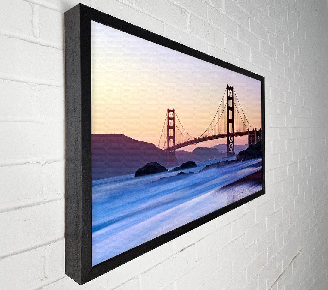  A Canvas Print of Golden Gate Bridge Over The Misty Waters Canvas Wall Art
