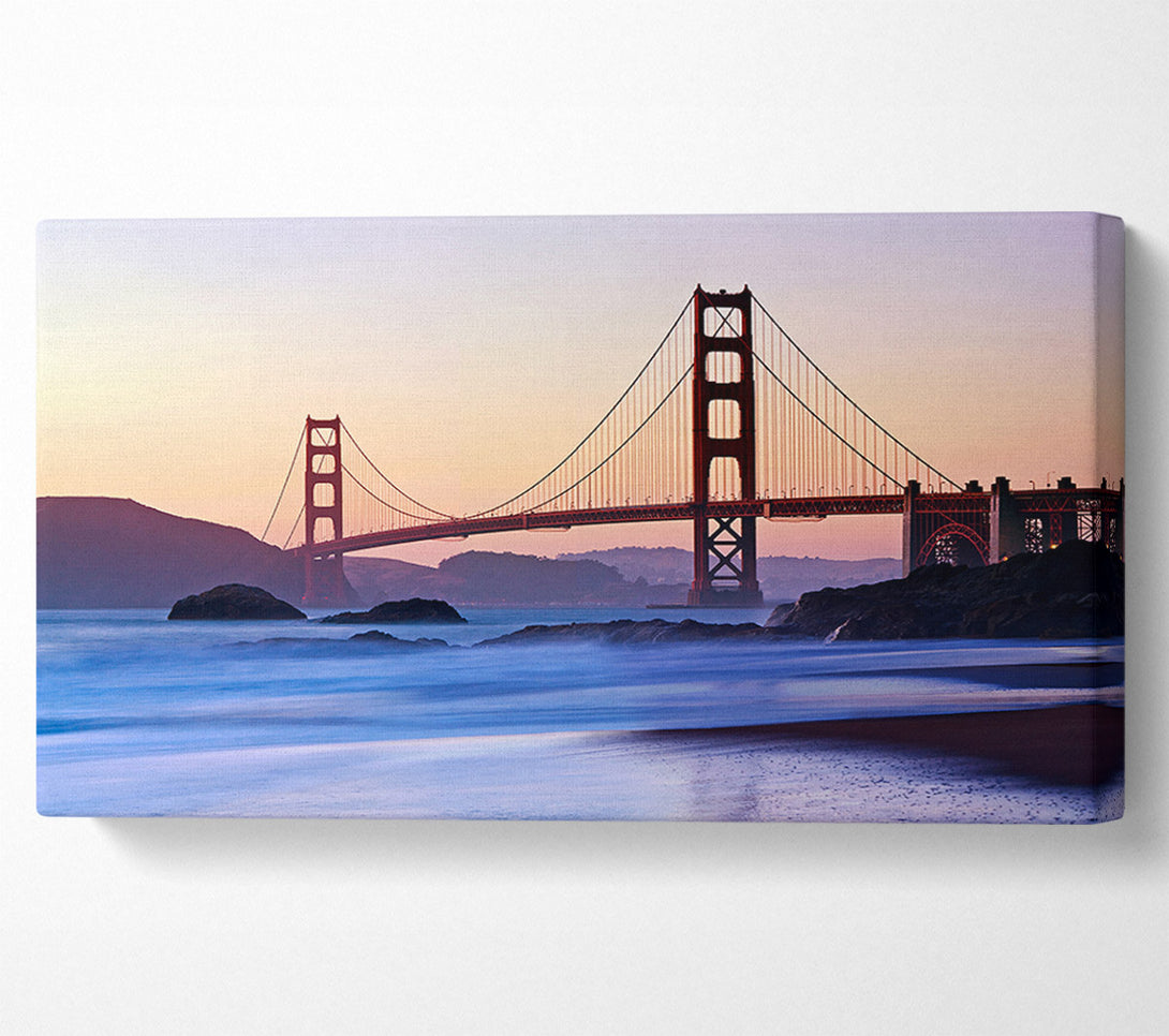  A Canvas Print of Golden Gate Bridge Over The Misty Waters Canvas Wall Art
