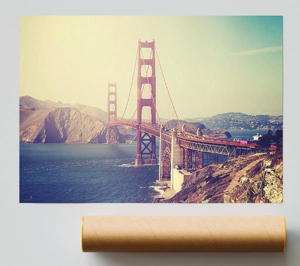 Golden Gate Bridge Retro Poster