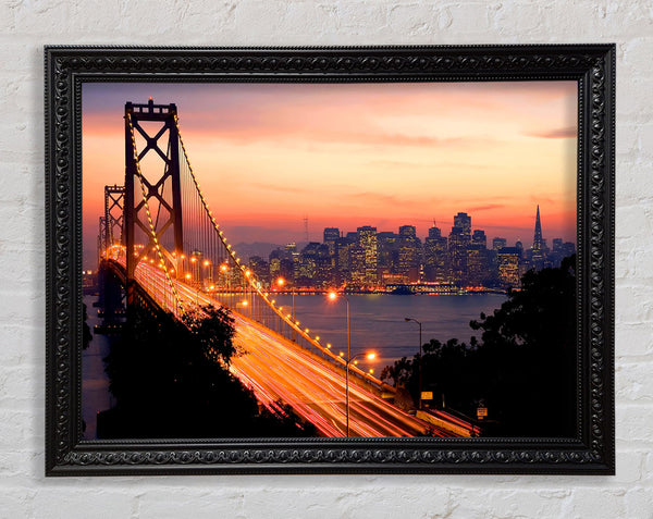 Golden Gate Bridge To The City Framed Print
