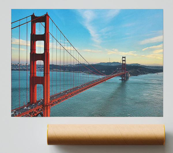 Golden Gate Bridge Blue Waters Print