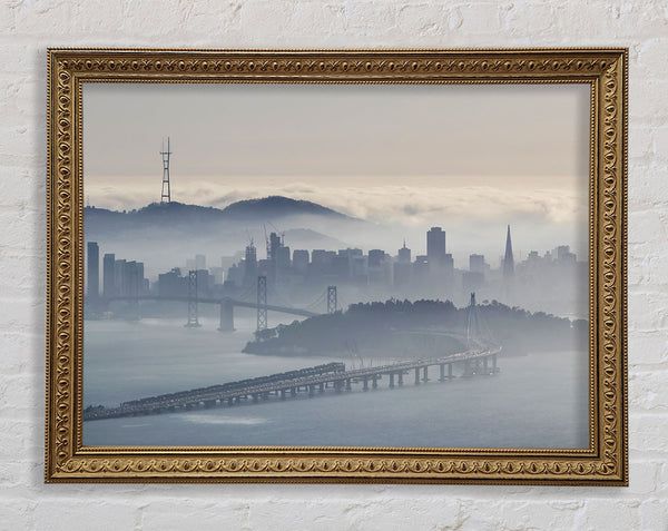 Mist Over The City Framed Print