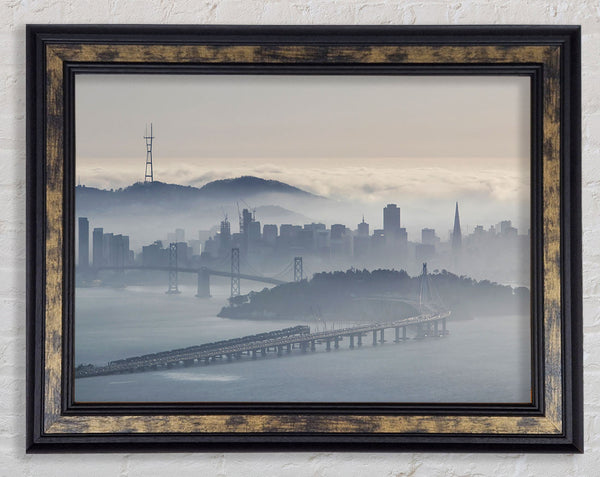 Mist Over The City Framed Print
