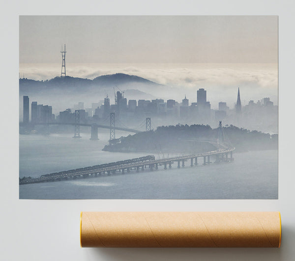 Mist Over The City Print
