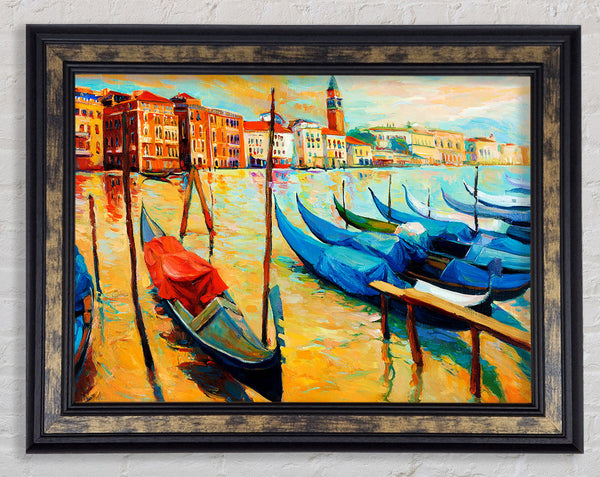 Gondola Line Up 3 Framed Print