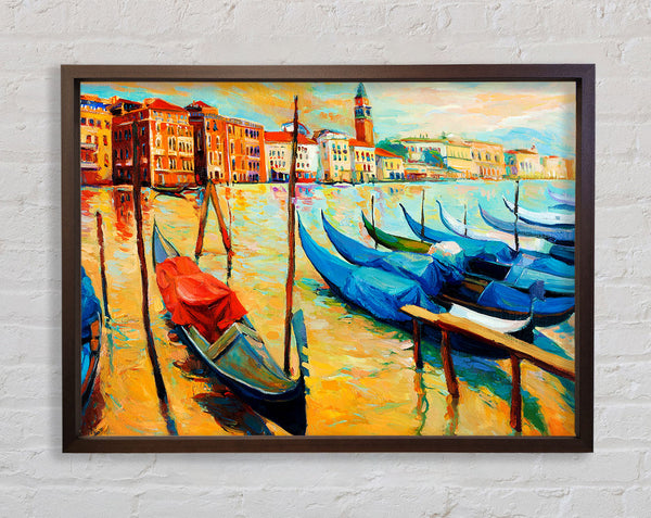 Gondola Line Up 3 Framed Print