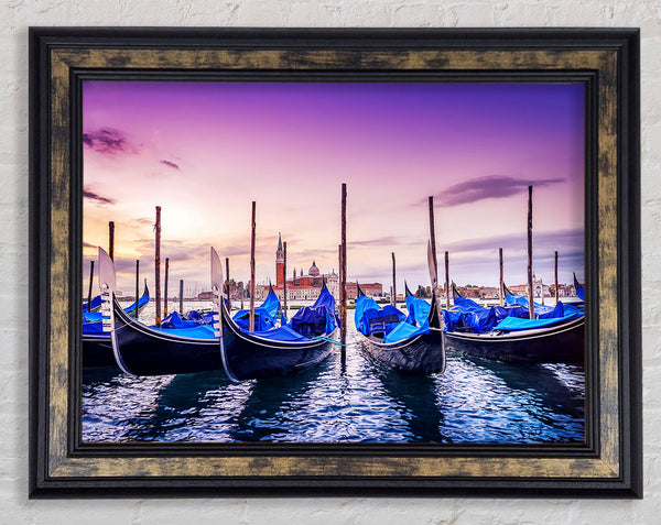 Gondola Line Up 5 Framed Print