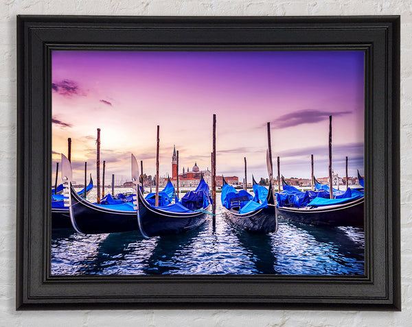 Gondola Line Up 5 Framed Print