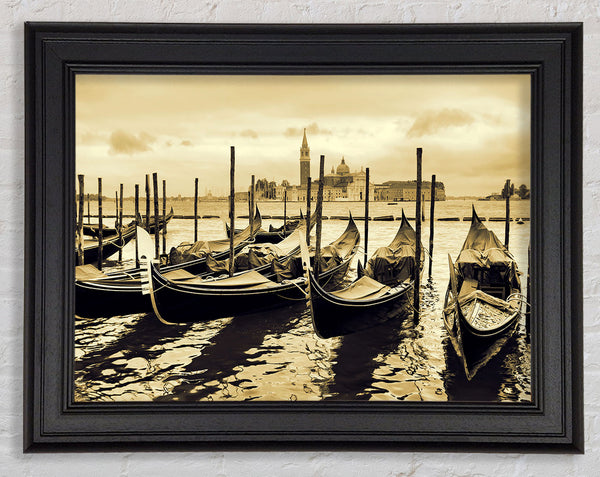 Gondola Line Up 4 Framed Print