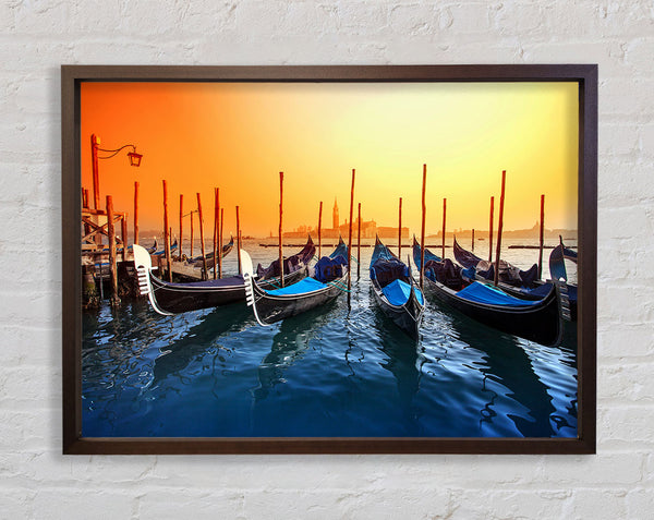 Gondola Line Up 6 Framed Print
