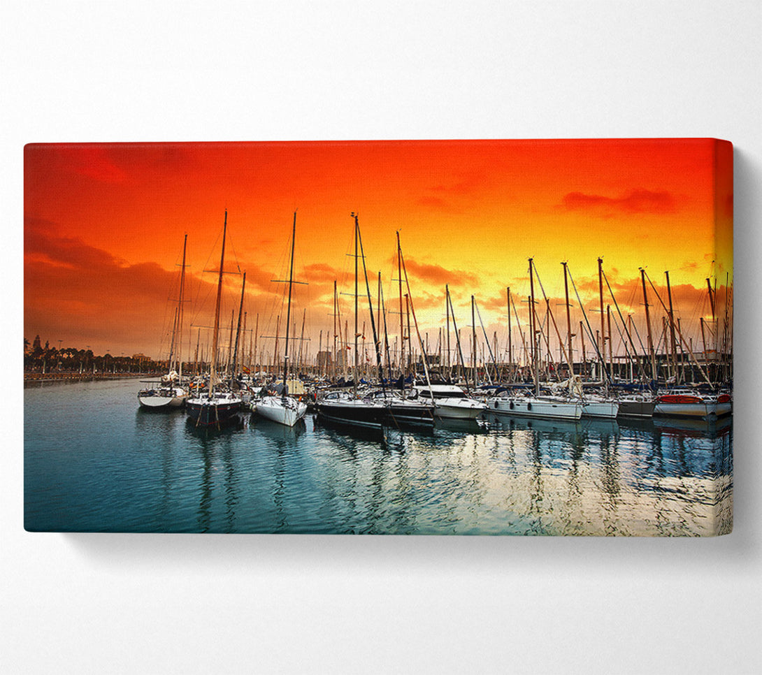  A Canvas Print of Harbour Sunset Canvas Art