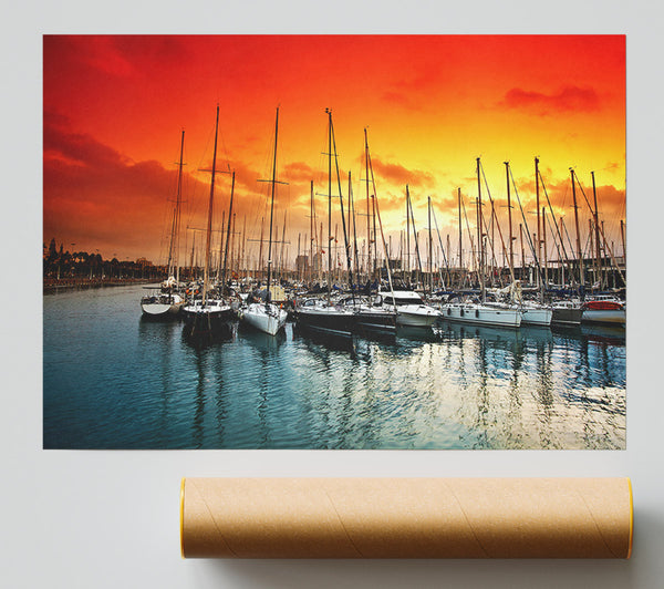 Harbour Sunset Giclee Print