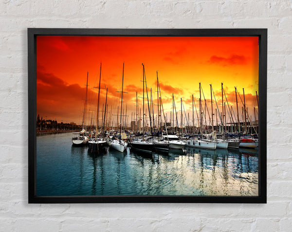 Harbour Sunset Framed Print