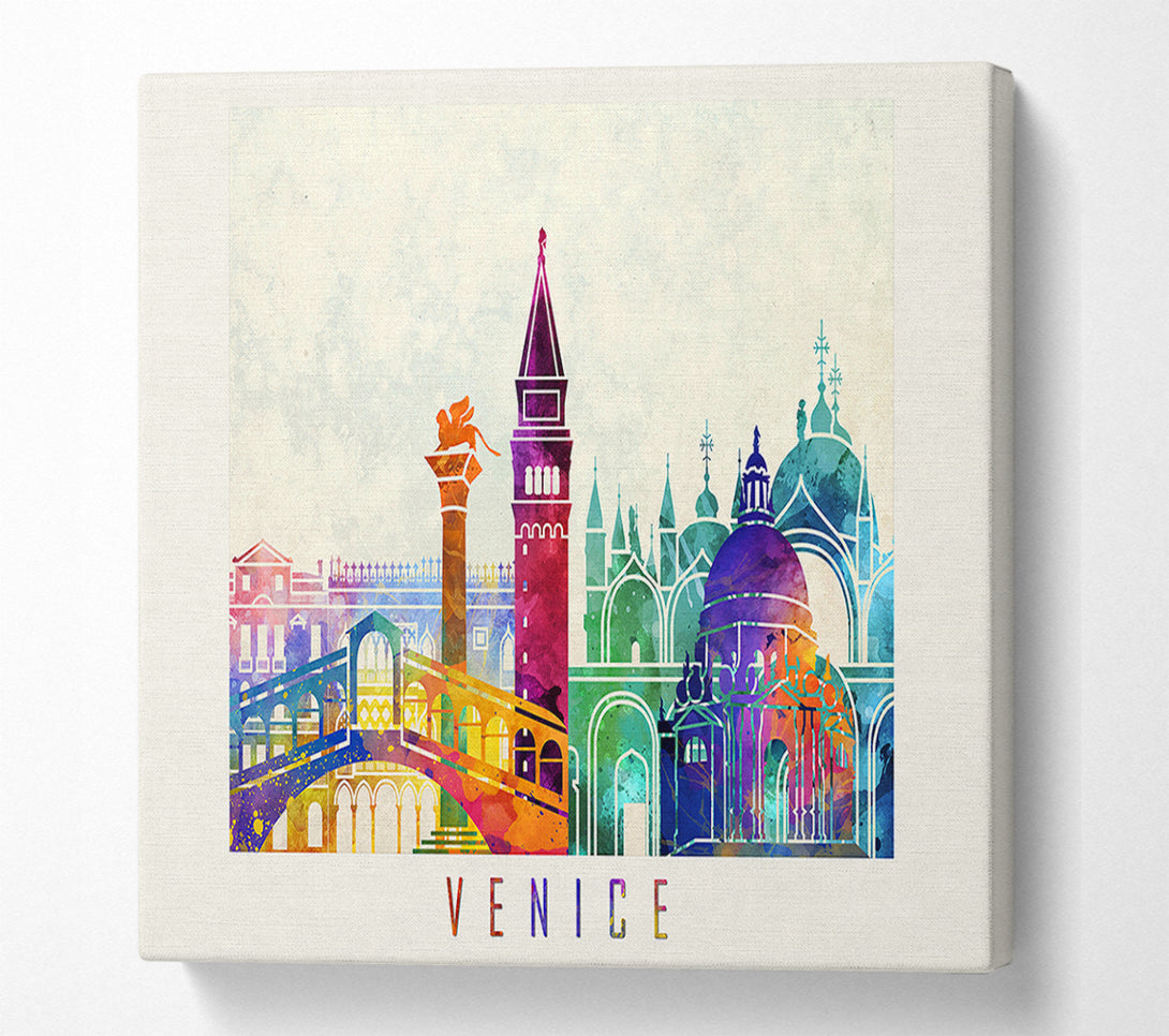  A Canvas Print of Rainbow City Canvas Wall Art