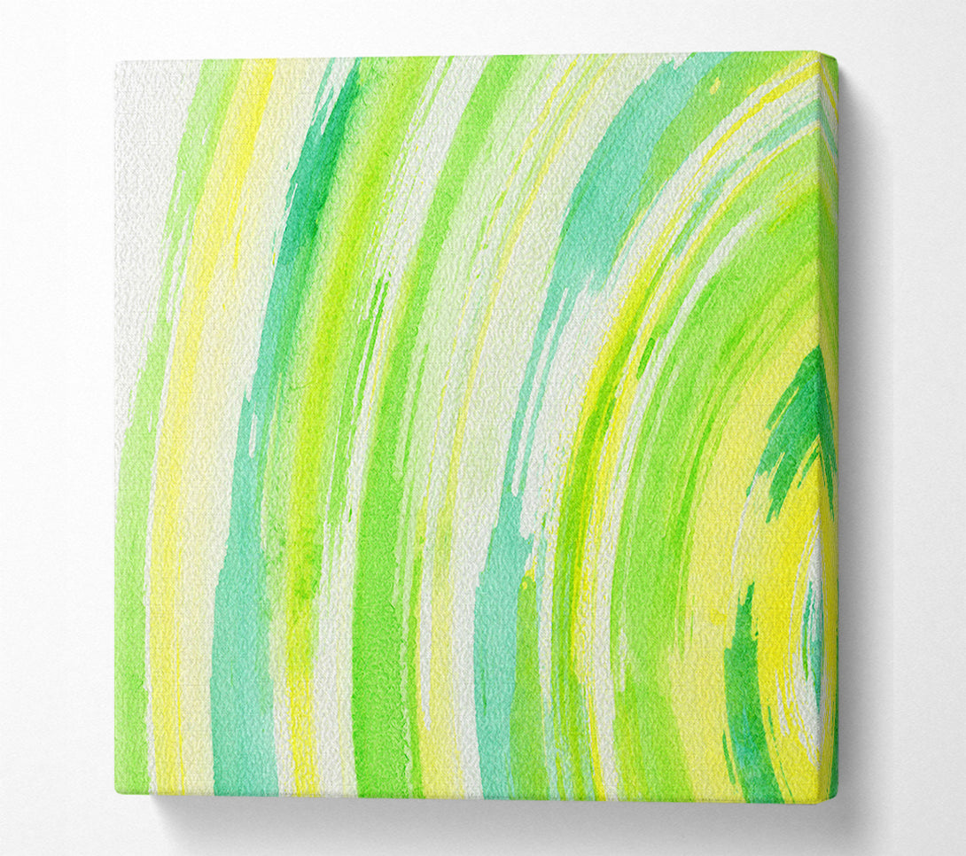  A Canvas Print of Green Sun Canvas Wall Art
