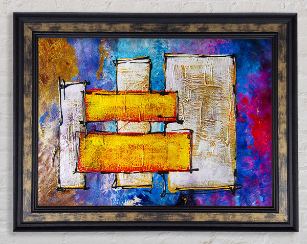 Blocks Of Gold Framed Print