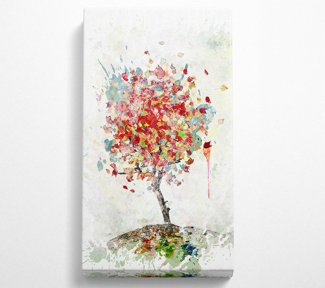  A Canvas Print of Leaves Falling From The Magical Tree Canvas Print