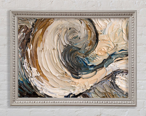 Chocolate Caramel Wave Framed Print