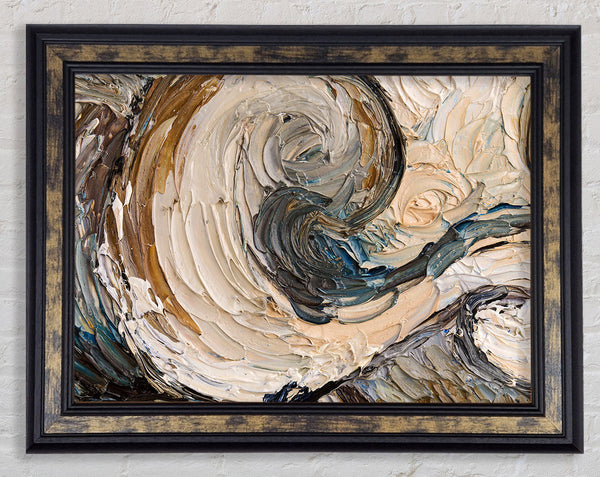 Chocolate Caramel Wave Framed Print