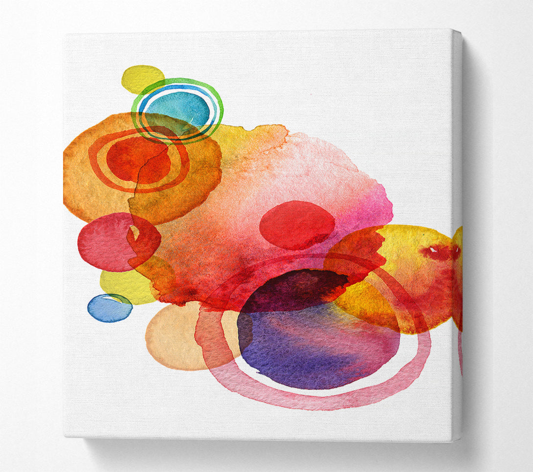  A Canvas Print of Rainbow Planets Canvas Wall Art