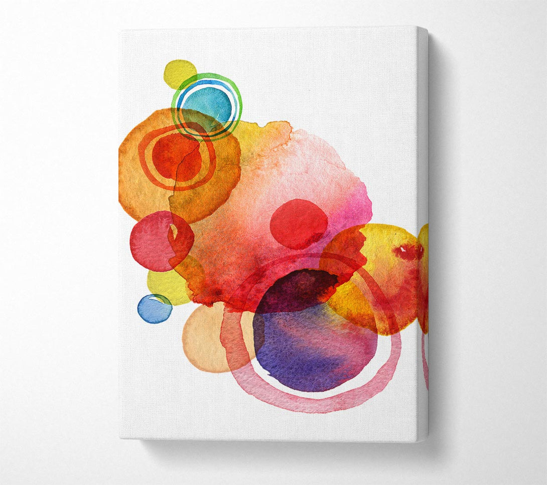  A Canvas Print of Rainbow Planets Canvas Wall Art