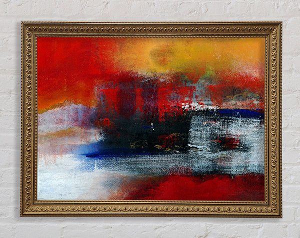 In The Middle Of The Lava River Framed Print